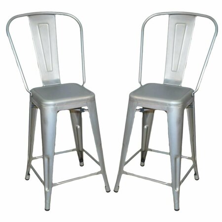 GUEST ROOM 24 in. Adeline Counter Stool Galvanized GU3371342